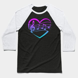 Just Love Music Heart Baseball T-Shirt